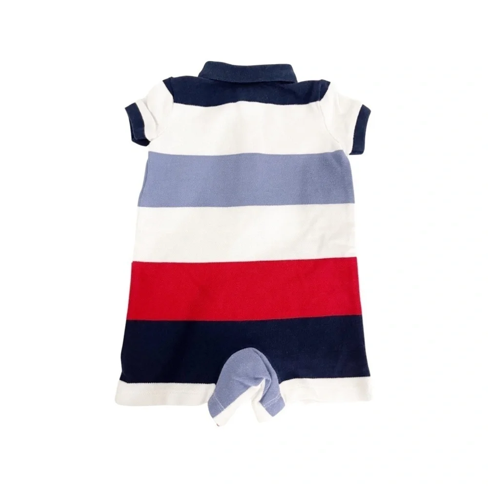 Ralph Lauren/Tommy Hilfiger infant rompers and polo shirt. RL romper 3 M/ 9M/12m